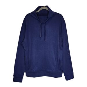 NEW Goodlife Sueded Fleece Funnel Neck Pullover In Midnight Size Large